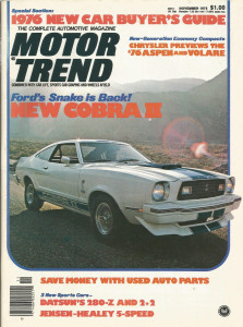 MOTOR TREND 1975 NOV - ALFA, JAG-HISTORY, JENSEN JH-5